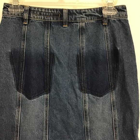 MO & Co Denim Maxi Skirt Size S/M - Picture 8 of 12